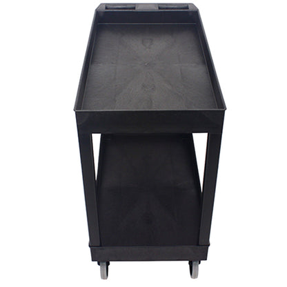 Impact® Two Shelf Utility Cart, 32"x18", Black, 1/Case (IMP7002IP)