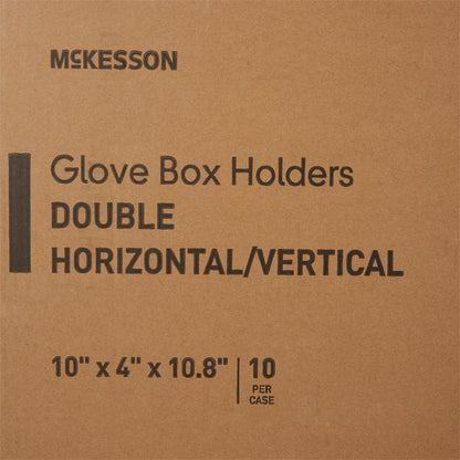 McKesson Glove Box Holder Horizontal or Vertical Mounted 2-Box Capacity Clear 4 X 10 X 10-3/4 Inch Plastic (464712_EA)