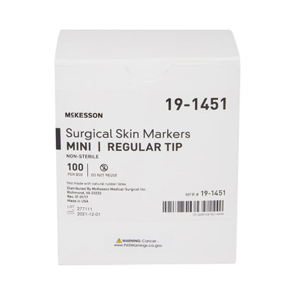 McKesson Skin Marker Prep-Resistant Gentian Violet Ink NonSterile Mini Regular Tip (1042455_BX)