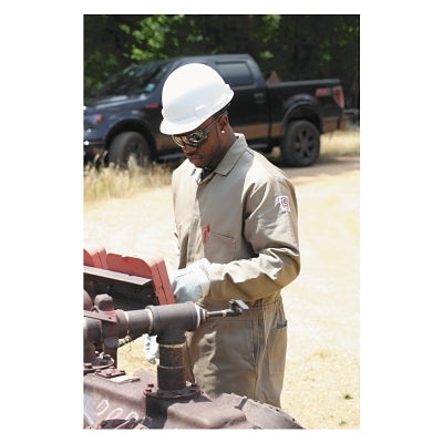 Stanco Deluxe FR Full-Cover Coveralls, Tan, X-Large (703-FRC681-TN-XL)