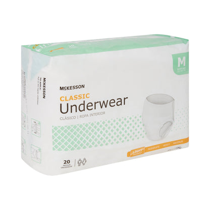 McKesson Classic Unisex Adult Absorbent Underwear Pull On with Tear Away Seams Medium Disposable Light Absorbency (884177_CS)