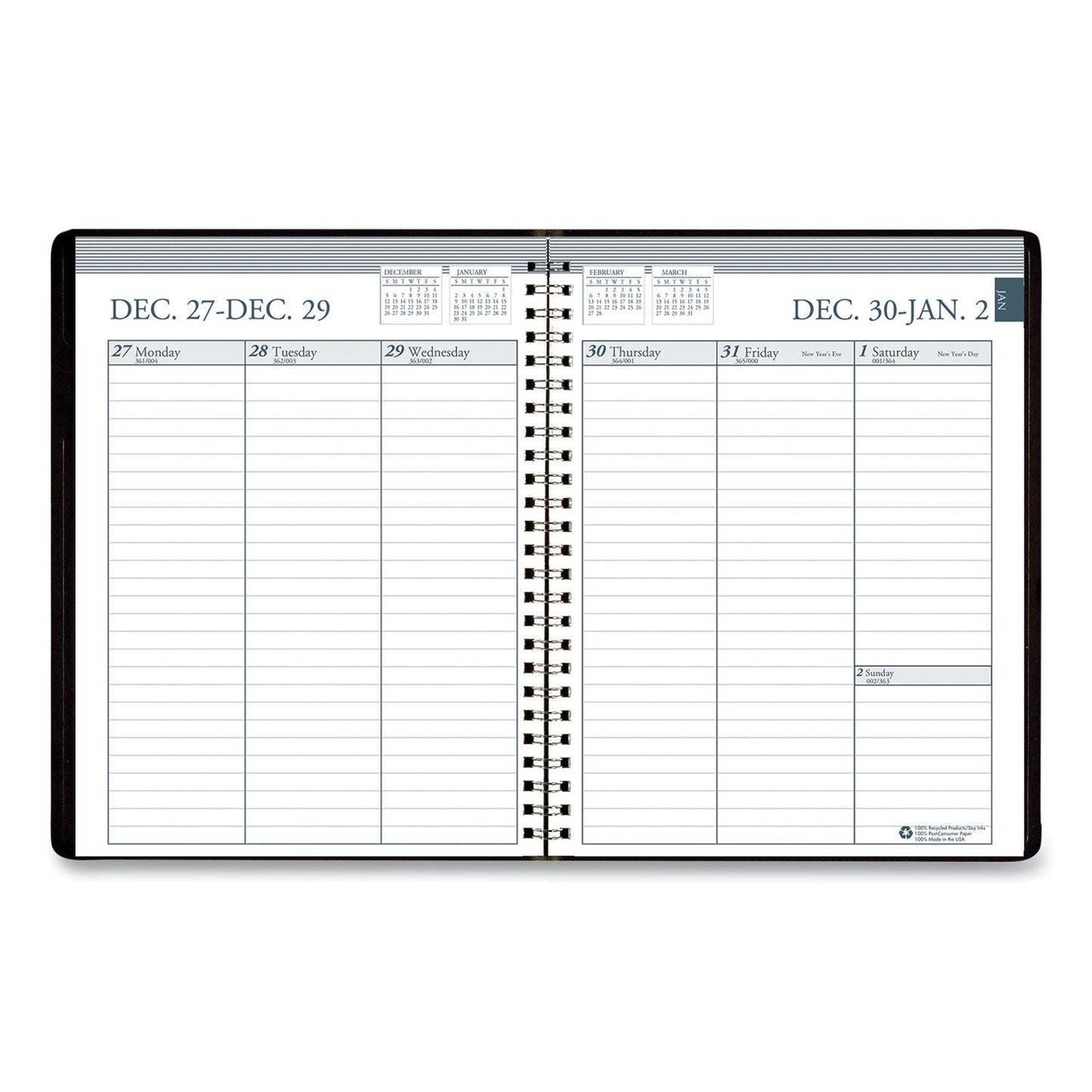 house-of-doolittle-recycled-weekly-appointment-book-ruled-without-appointment-times-num-hod25802_2