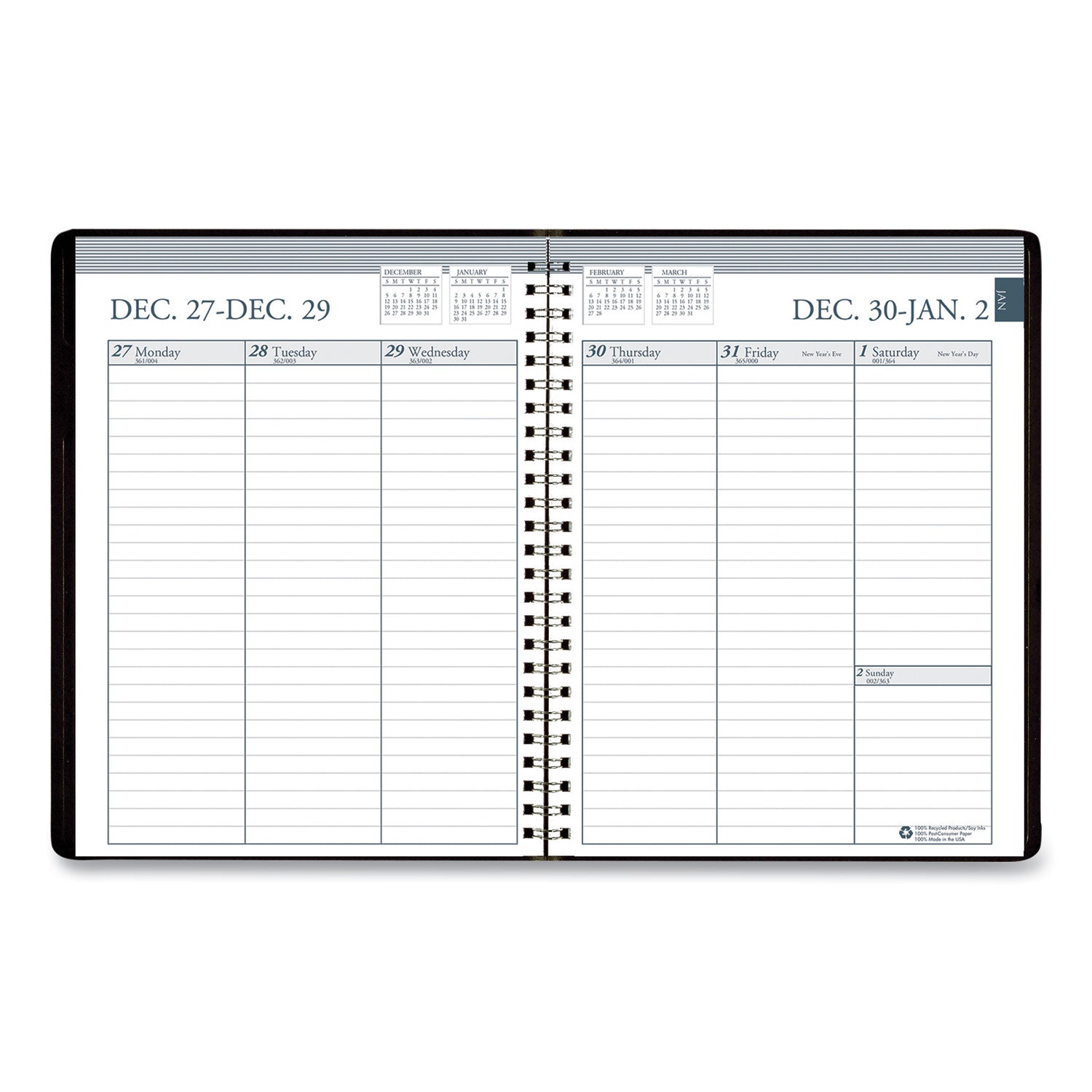 house-of-doolittle-recycled-weekly-appointment-book-ruled-without-appointment-times-num-hod25802_2