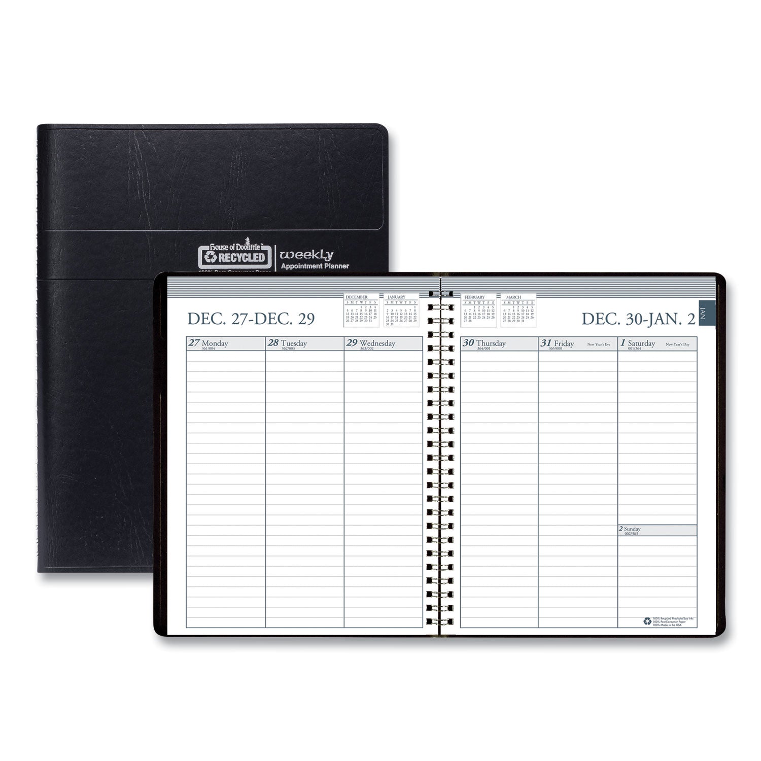 house-of-doolittle-recycled-weekly-appointment-book-ruled-without-appointment-times-num-hod25802_1