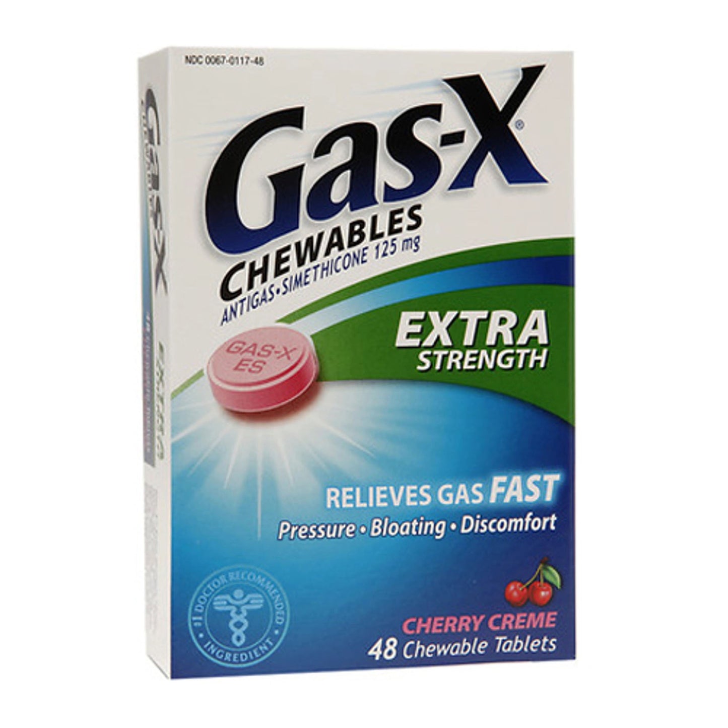 Gas-X® Gas Relief 125 mg Strength Chewable Tablet 48 per Bottle (1189580_BT)
