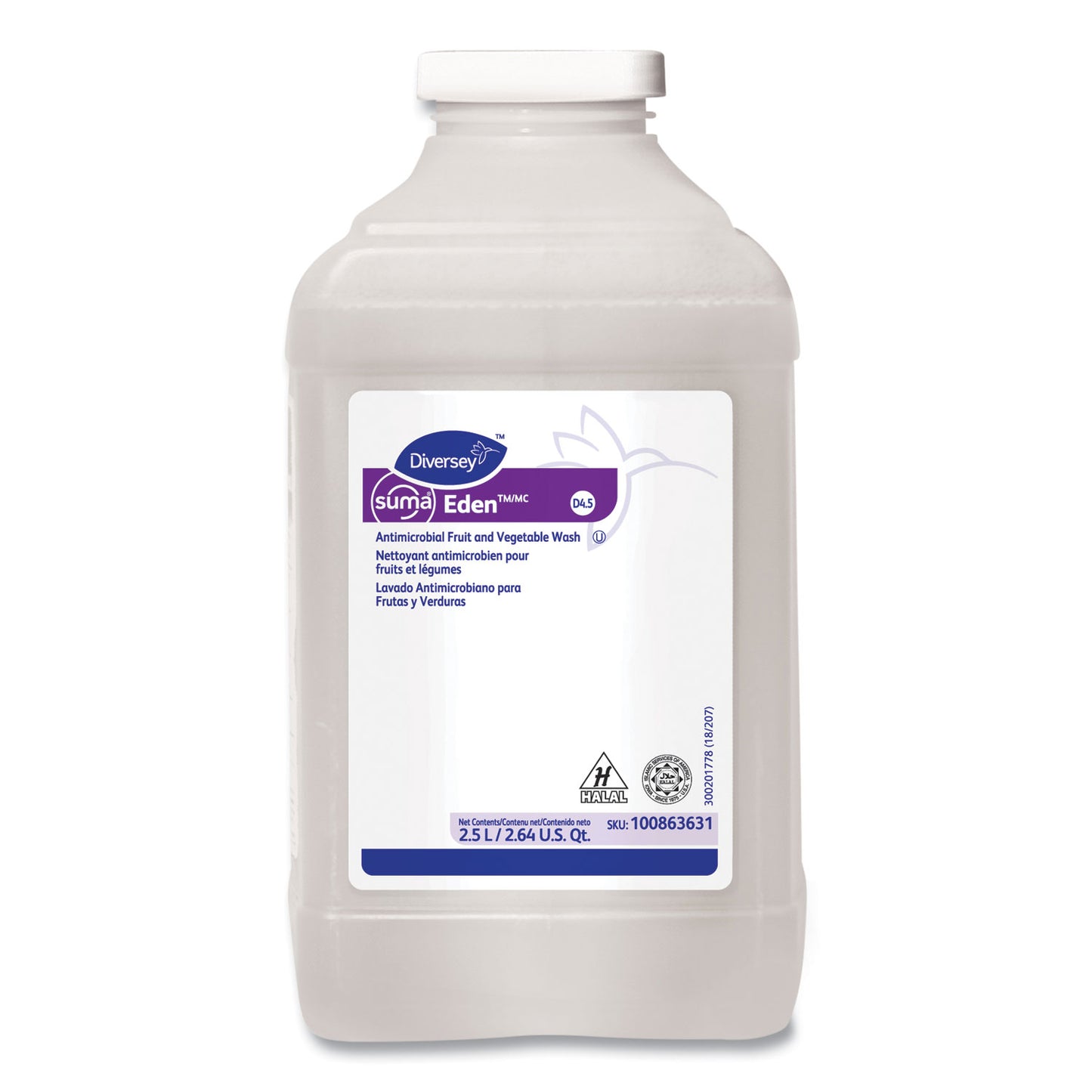 Diversey™ Suma EdenTM/MC D4.5, Characteristic Scent, 84.5 oz Bottle, 2/Carton (DVO100863631)