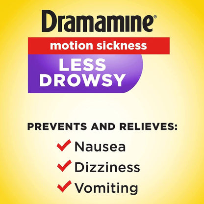 Dramamine® Motion Sickness All Day Less Drowsy Nausea Relief 25 mg Strength Tablet 8 Per Box (1231452_BX)