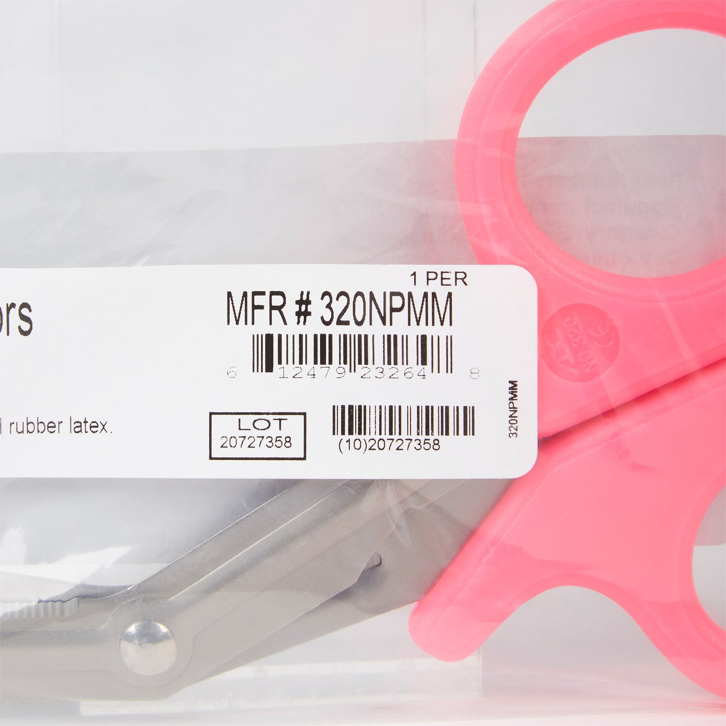 McKesson Medicut™ Trauma Shears Pink 7-1/4 Inch Length Medical Grade Stainless Steel NonSterile Finger Ring Handle Blunt Tip / Blunt Tip (1089415_EA)