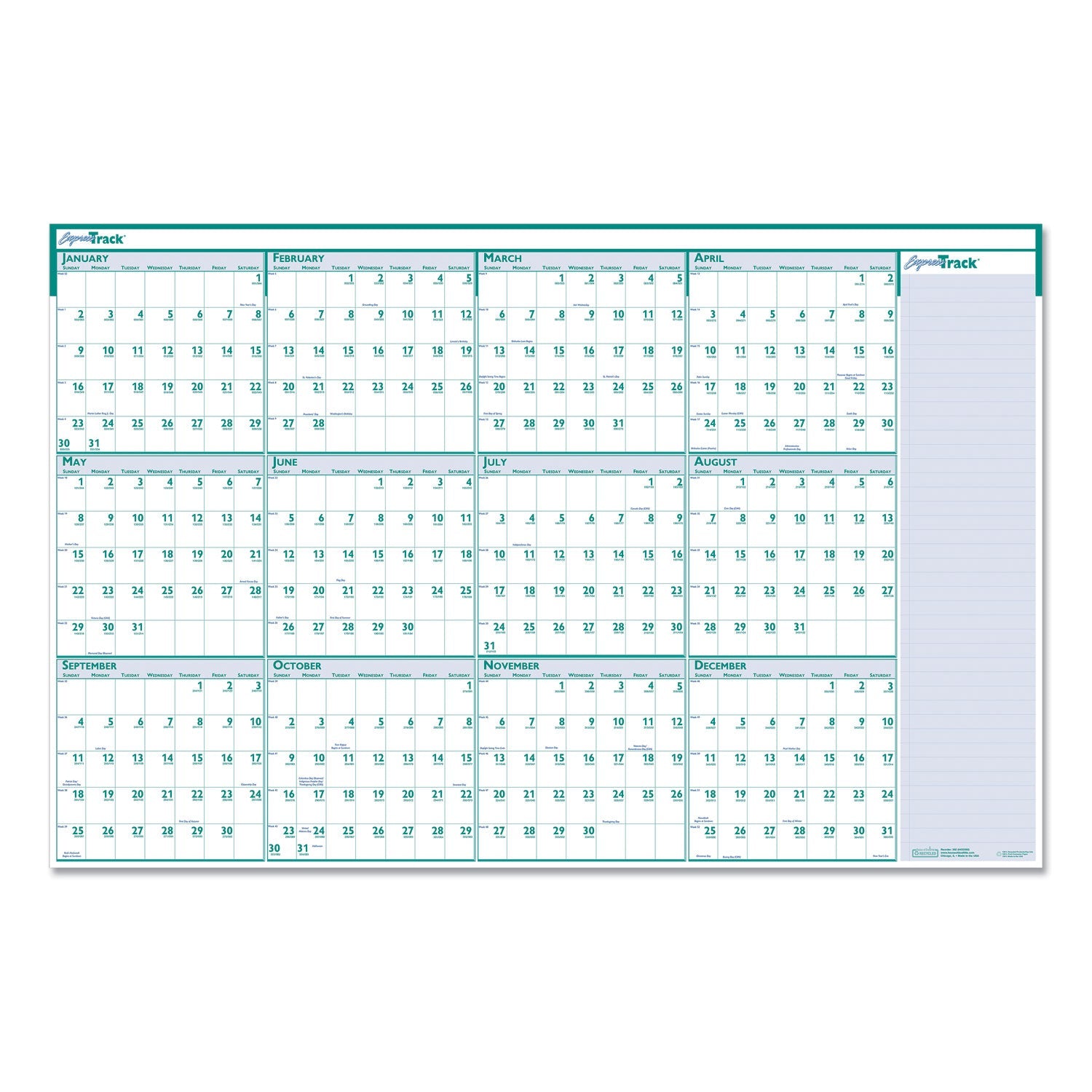 house-of-doolittle-express-track-recycled-reversible-erasable-yearly-wall-calendar-num-hod392_3