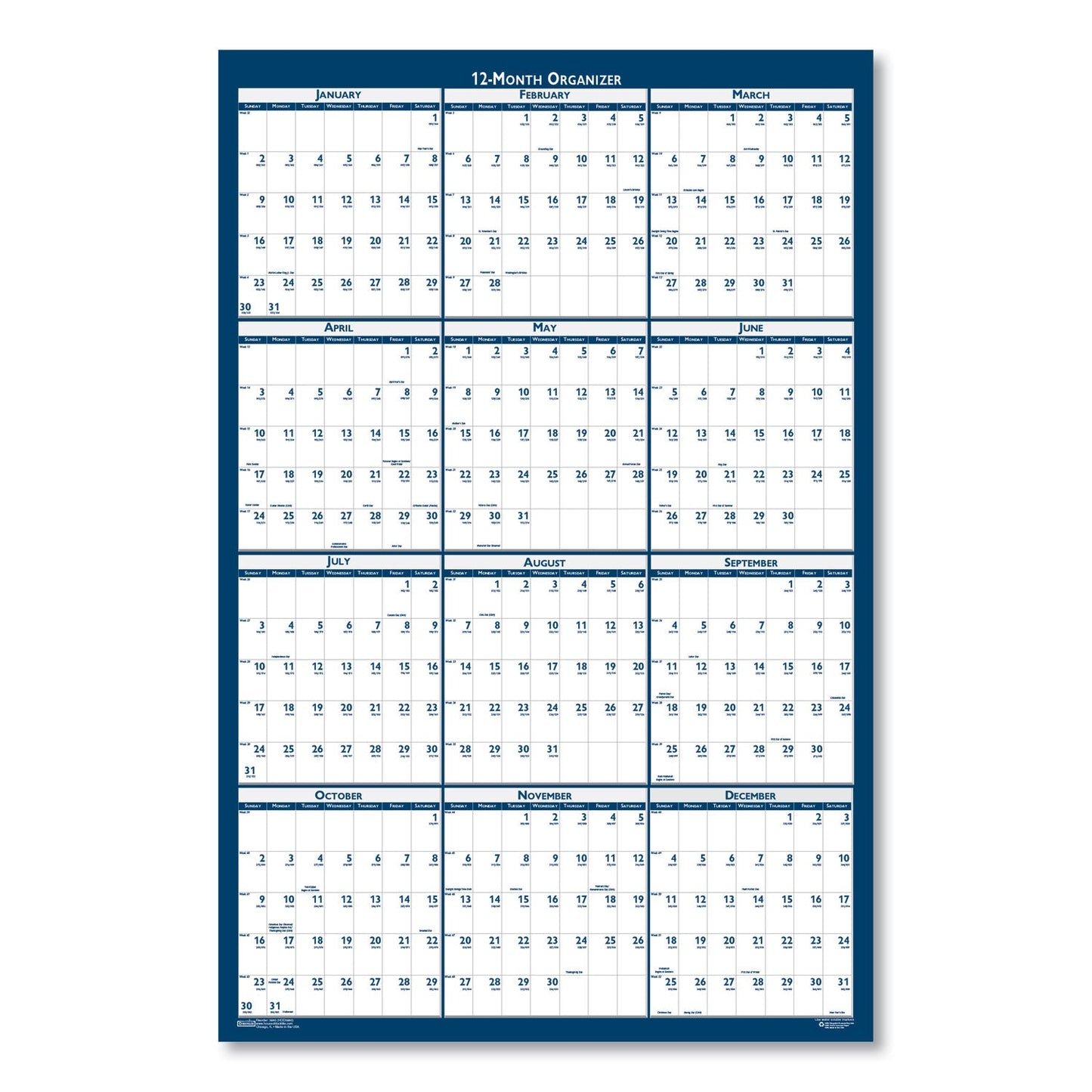 house-of-doolittle-recycled-poster-style-reversible-erasable-yearly-wall-calendar-num-hod3962_2