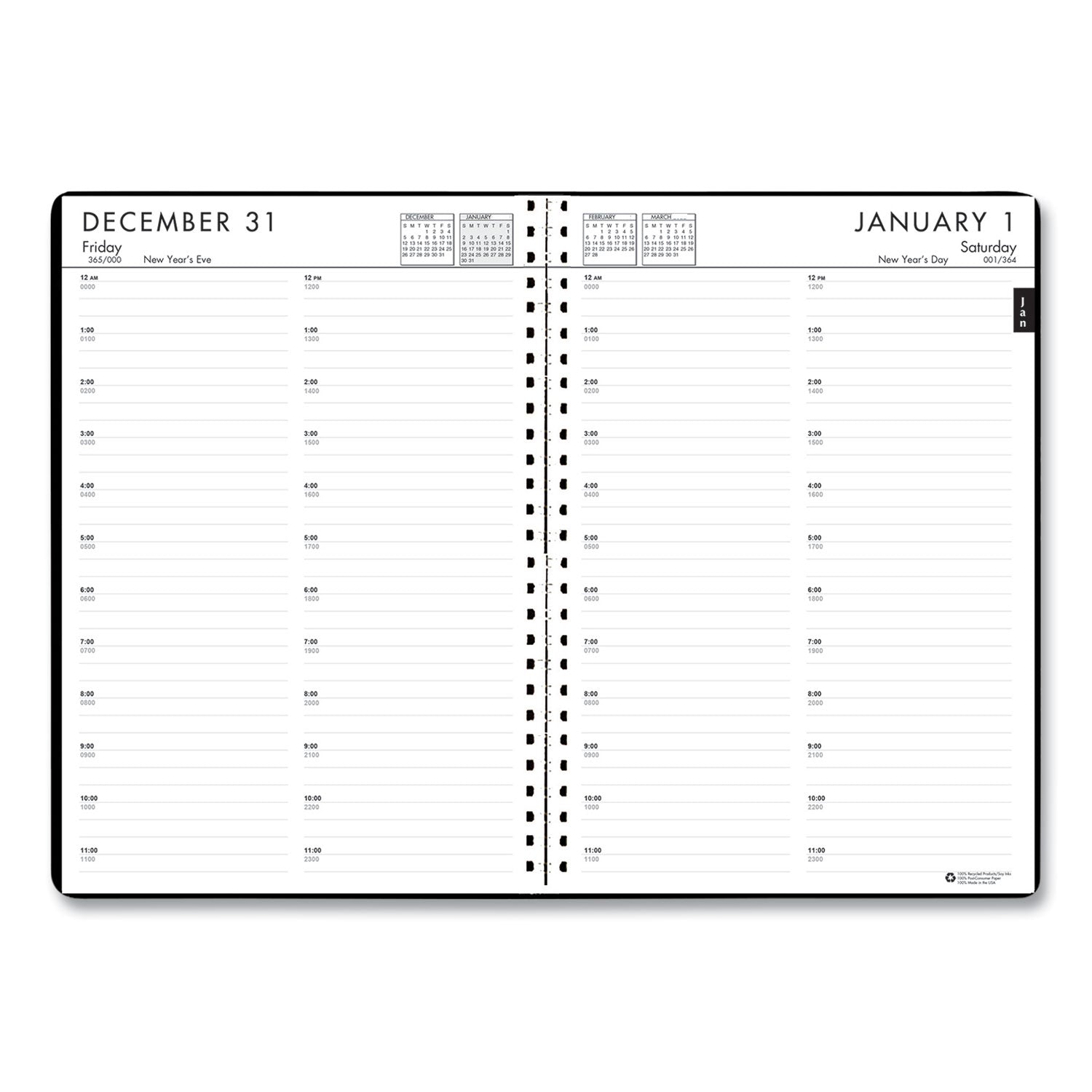 house-of-doolittle-24-7-recycled-daily-appointment-book-monthly-planner-num-hod289632_2