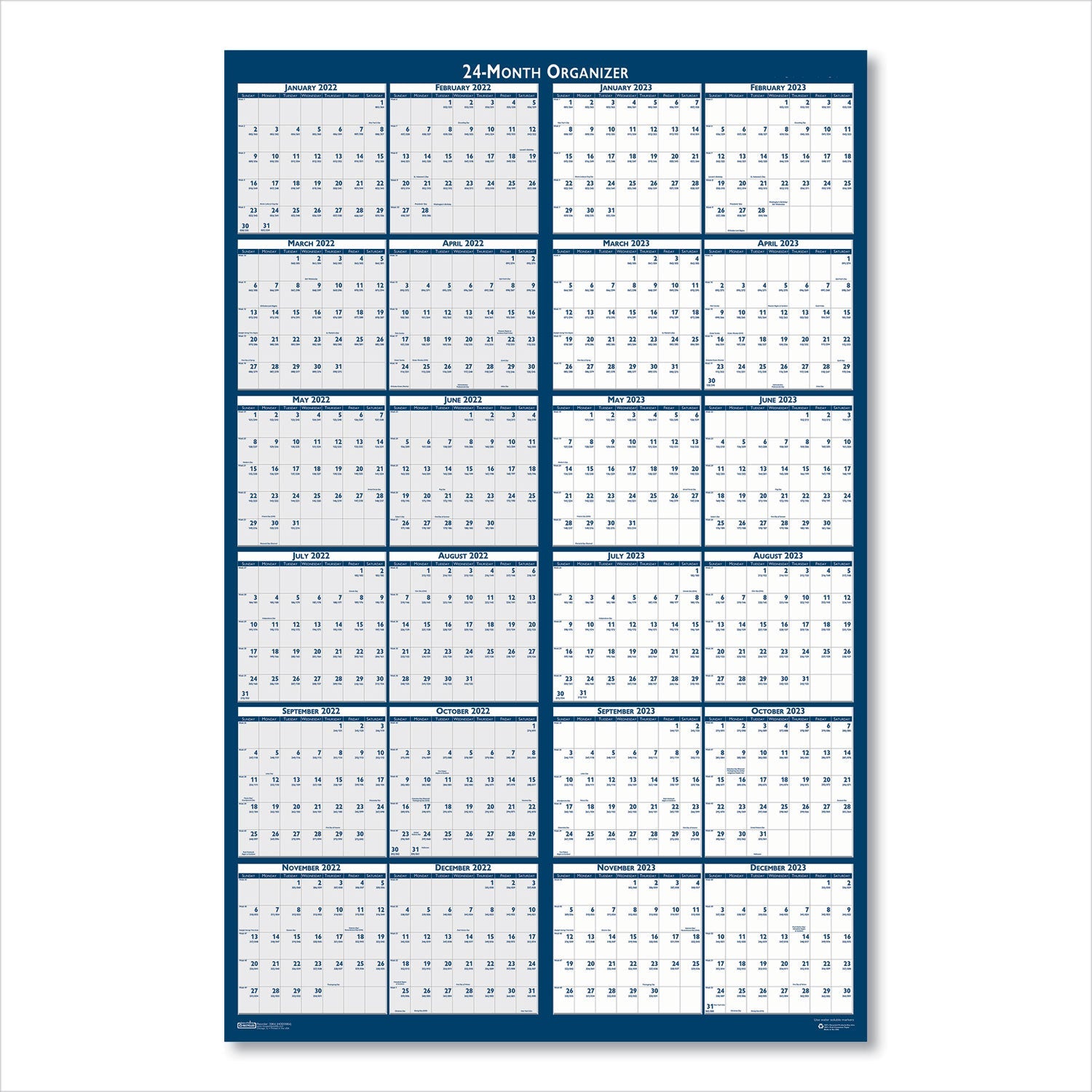 house-of-doolittle-reversible-erasable-2-year-wall-calendar-num-hod3964_2