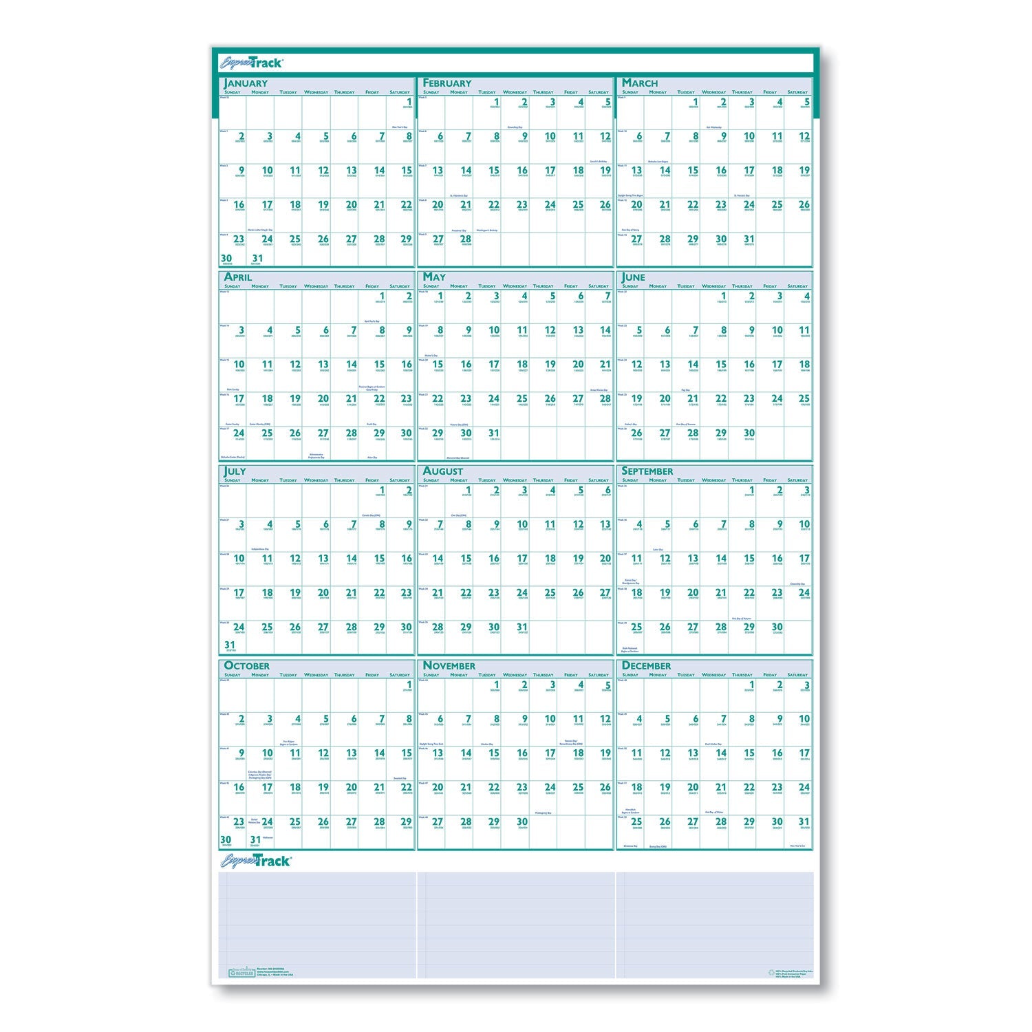 house-of-doolittle-express-track-recycled-reversible-erasable-yearly-wall-calendar-num-hod392_2