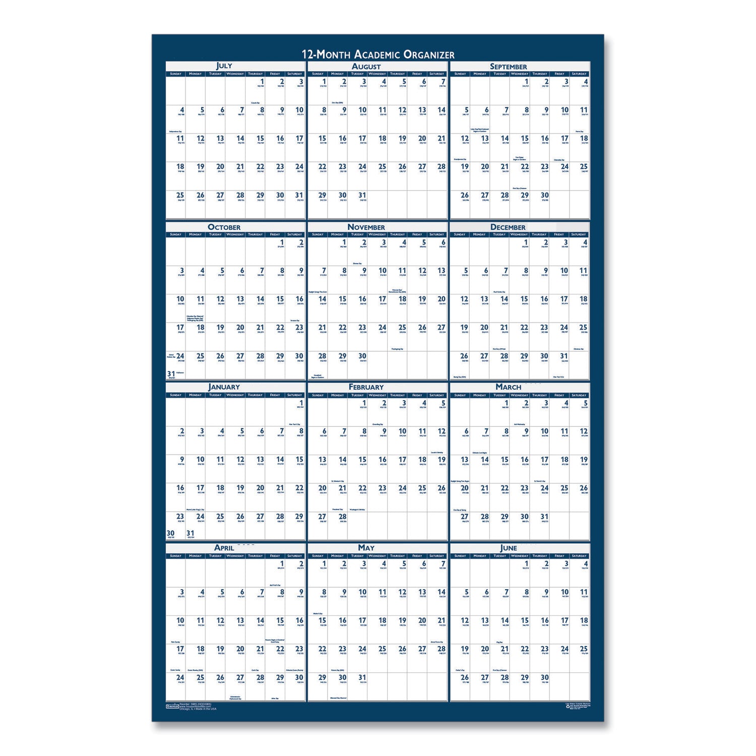 house-of-doolittle-academic-year-recycled-poster-style-reversible-erasable-yearly-wall-calendar-num-hod395_2