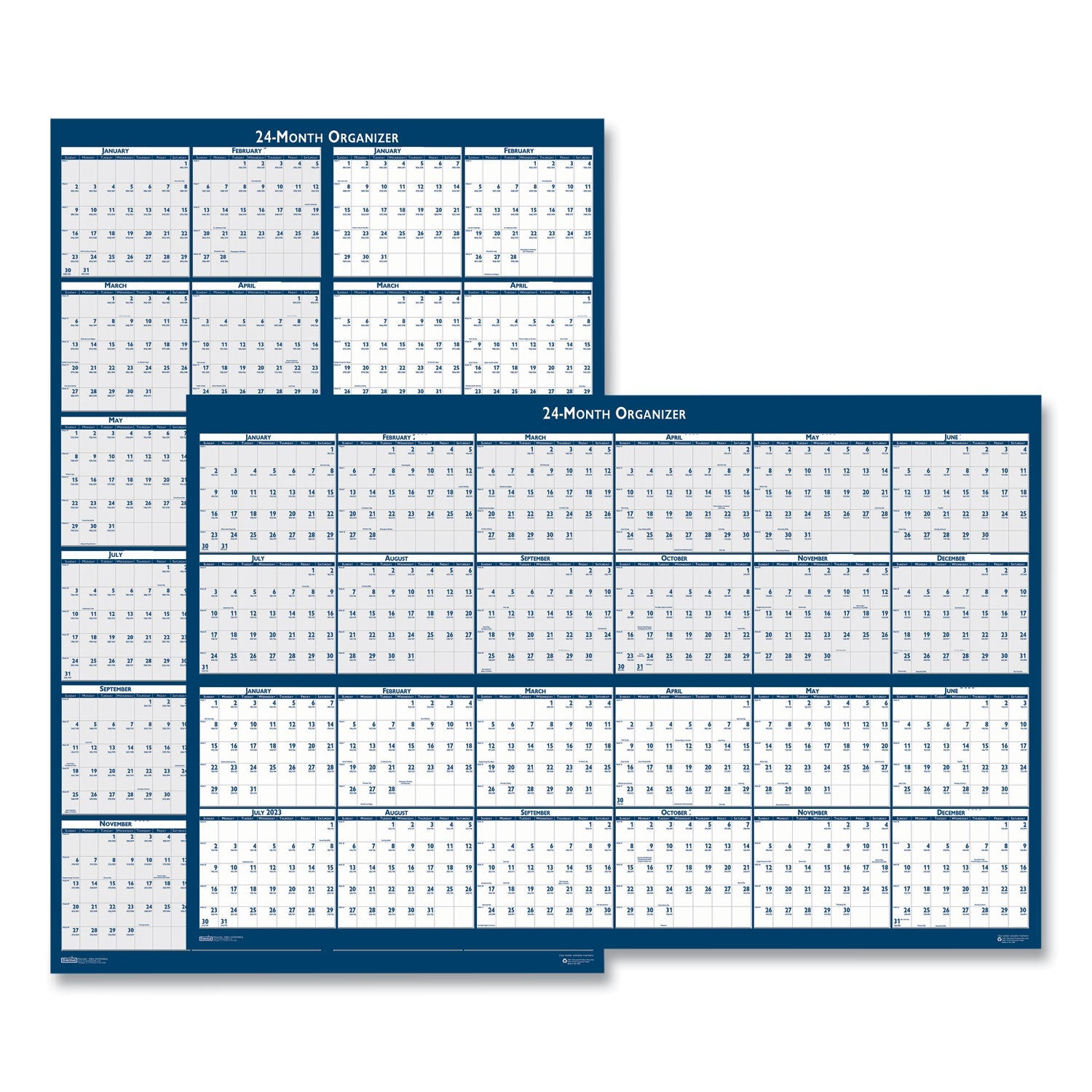 house-of-doolittle-reversible-erasable-2-year-wall-calendar-num-hod3964_1