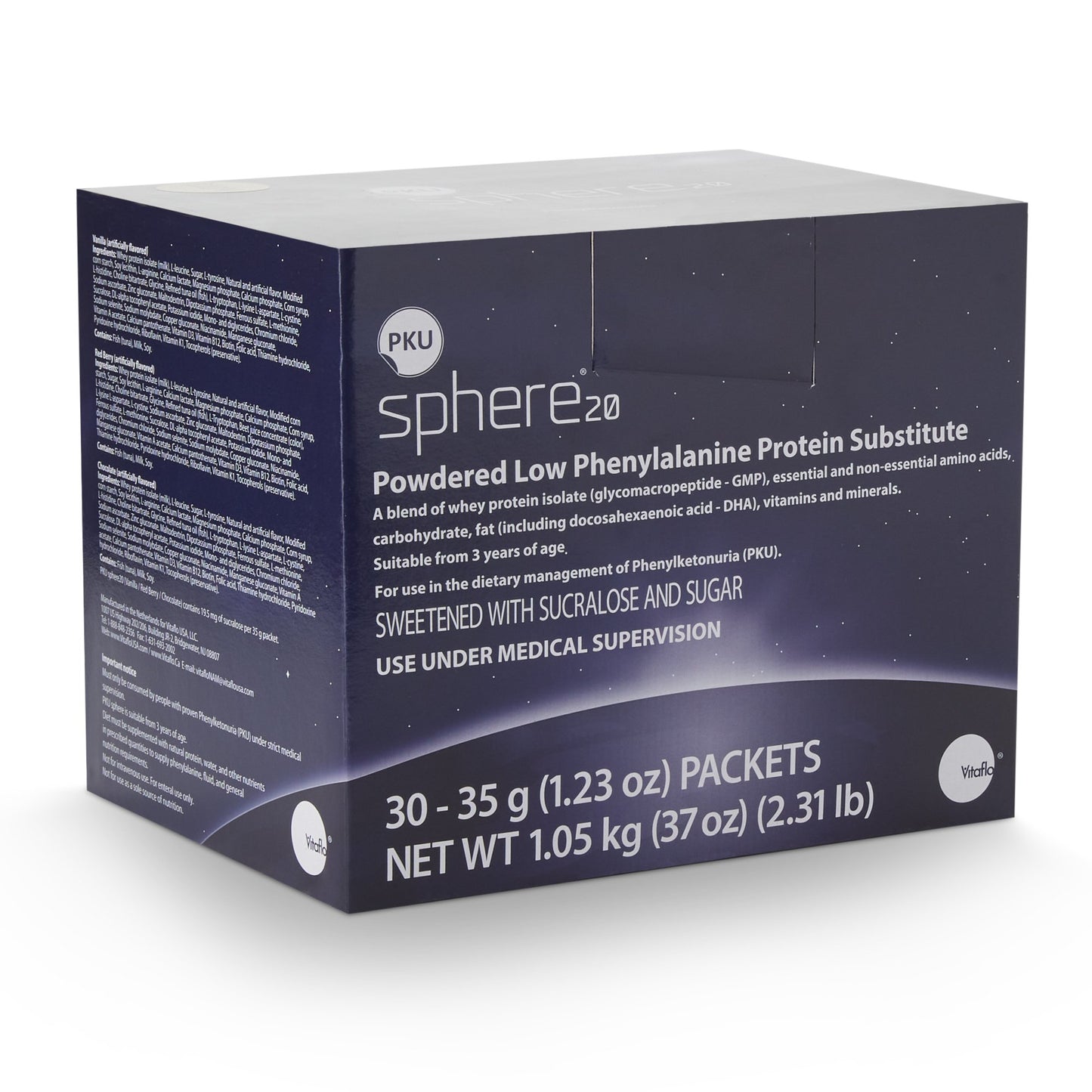 PKU sphere® 20 Oral Supplement Vanilla Flavor Powder 35 Gram Individual Packet (1142433_EA)