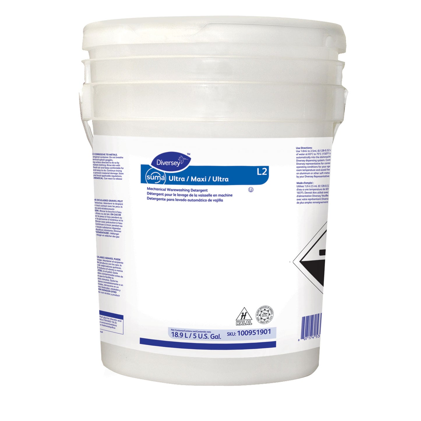 Diversey™ Suma Ultra L2, 18.93 oz, Pail (DVS100951901)