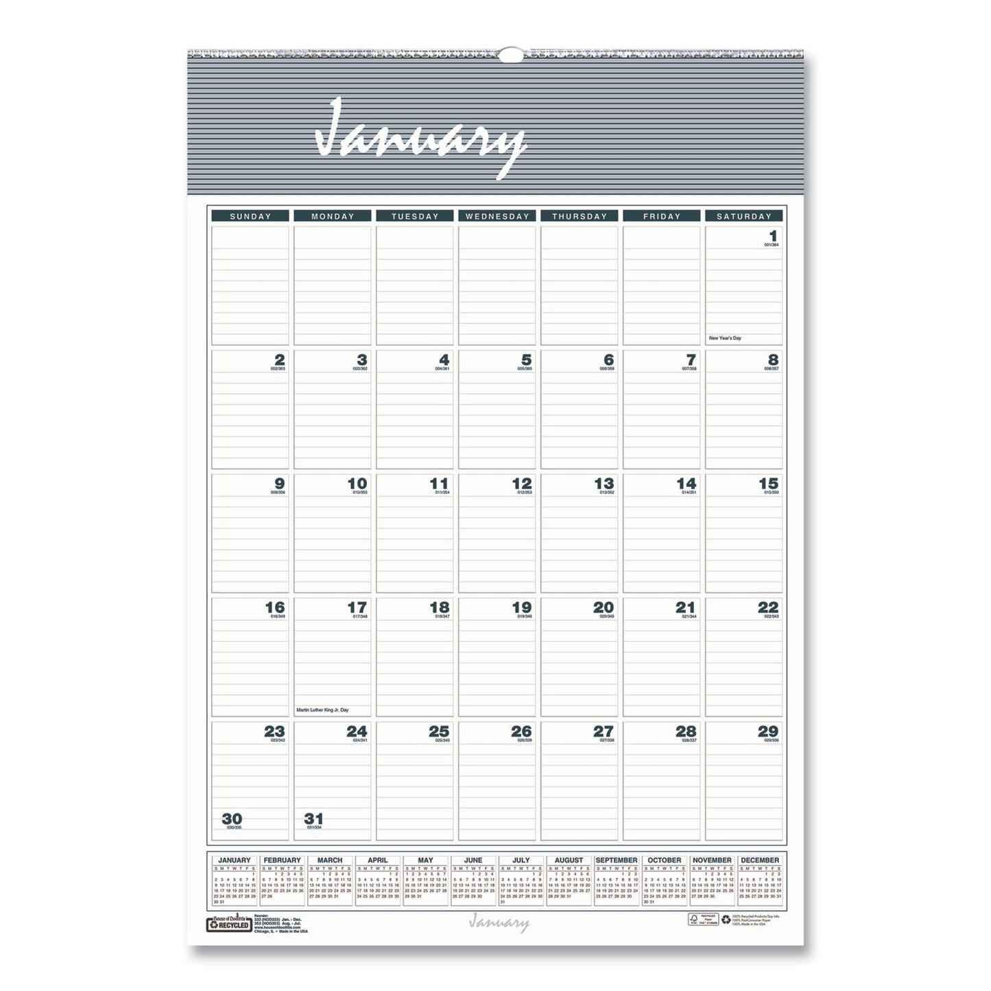 house-of-doolittle-bar-harbor-recycled-wirebound-monthly-wall-calendar-num-hod332_1