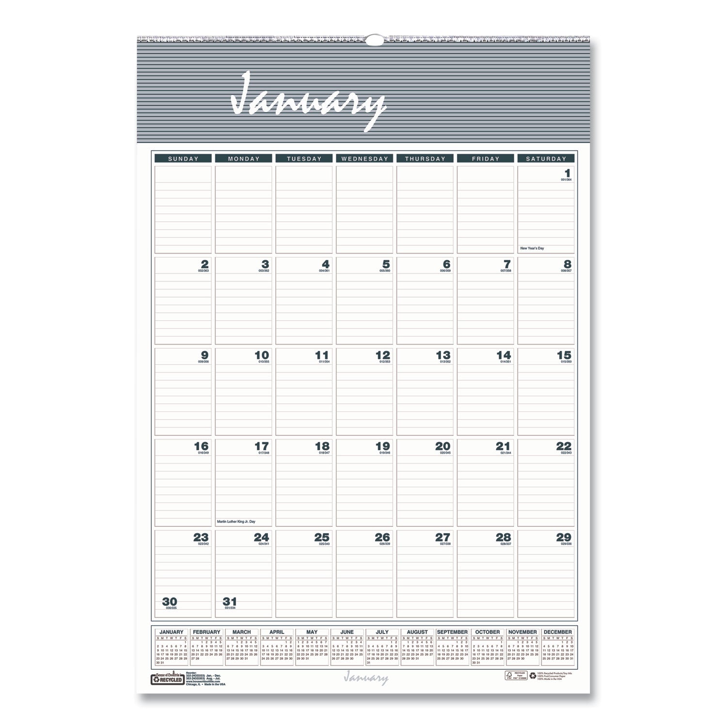 house-of-doolittle-bar-harbor-recycled-wirebound-monthly-wall-calendar-num-hod331hd_1