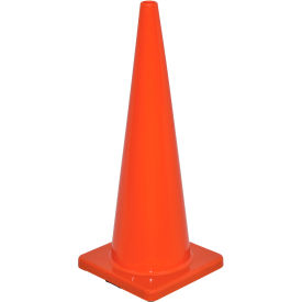 Global Industrial 36" Traffic Cone, Non-Reflective, Solid Orange Base, 10 lbs (WB708138)