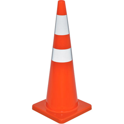 Global Industrial 36" Traffic Cone, Reflective, Solid Orange Base, 10 lbs. (WB708141)