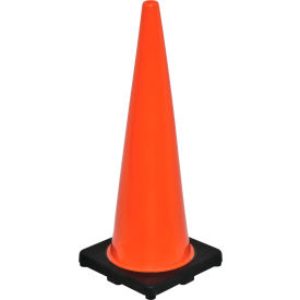 Global Industrial 36" Traffic Cone, Non-Reflective, Black Base, 10 lbs (WB708145)