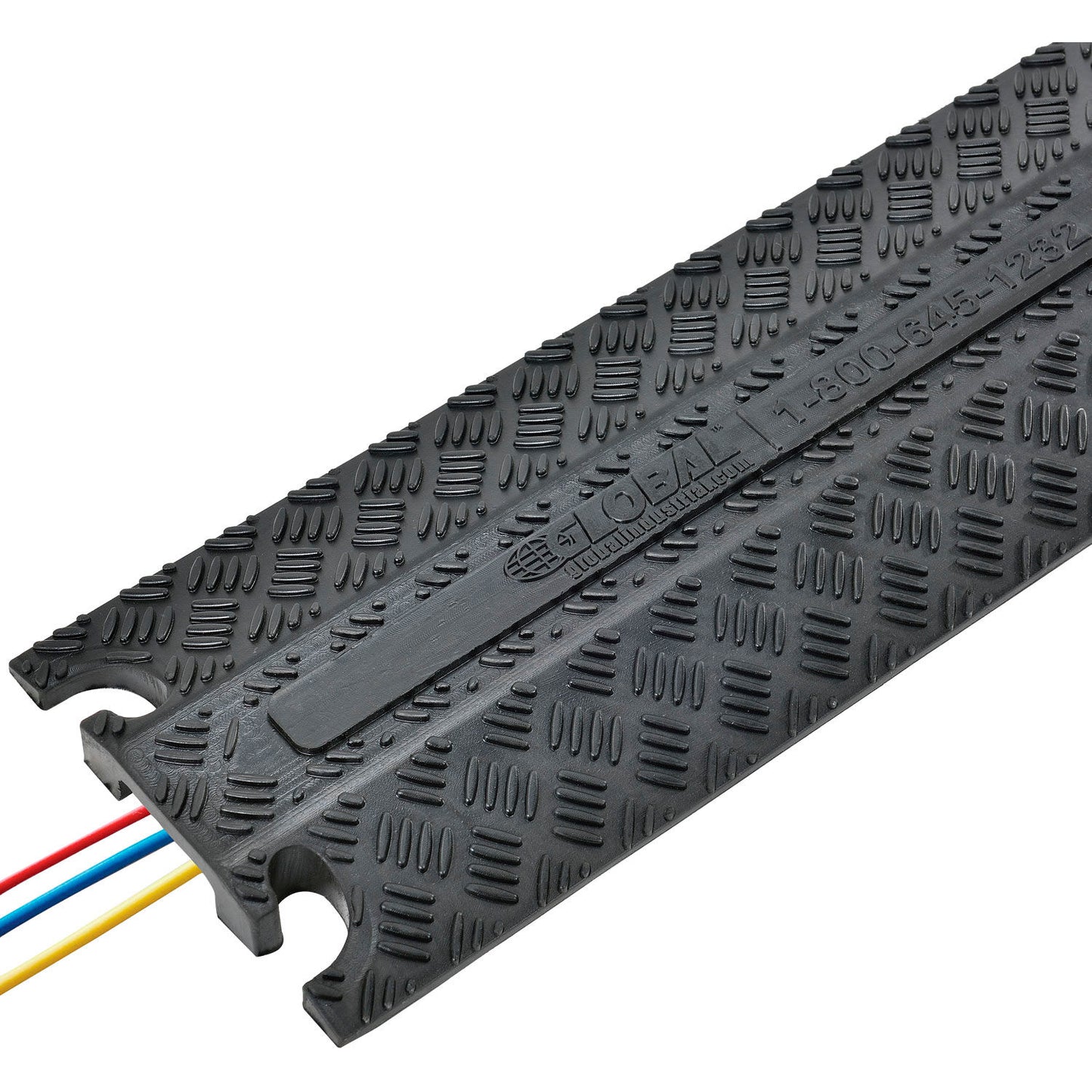 Global Industrial Molded Rubber Cable Protector, Black (WB708184BK)
