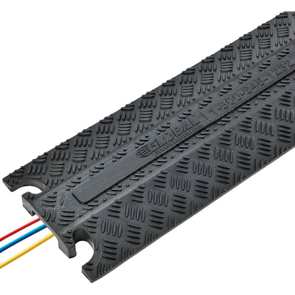Global Industrial Molded Rubber Cable Protector, Black (WB708184BK)