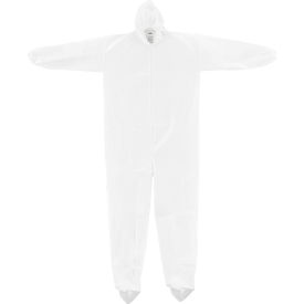 Global Industrial Disposable Microporous Coverall Elastic Hood & Boots WHT 3XL 25/Case (WB708191XXXL)