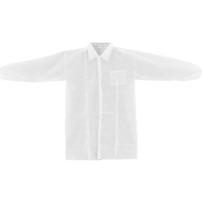 Global Industrial Disposable Polypropylene Lab Coat, Elastic Wrists, X-Large, 25/Case (WB708208XL)