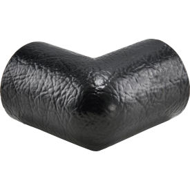 Global Industrial 2D Protective Safety Corner Guards, PU Foam, Adhesive Backed, Black, 1/Each (WB708373)