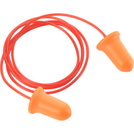 Global Industrial Bell Earplugs, Contour, Corded, NRR 32 dB, 100 Pairs/Box (WB708378)
