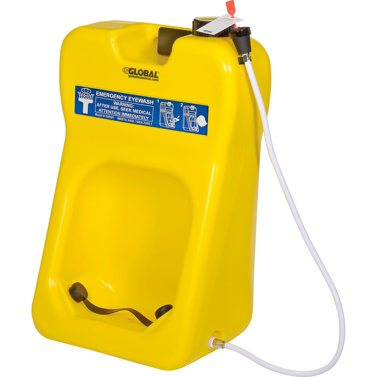 Global Industrial Gravity Fed Portable Eyewash Station, 20 Gallon (WB708387)