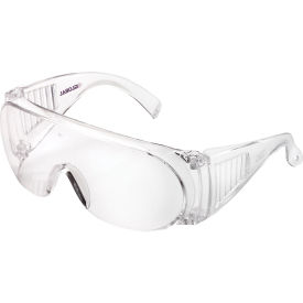 Global Industrial OTG Visitor Safety Glasses, Clear Lens/Frame (WB708400)
