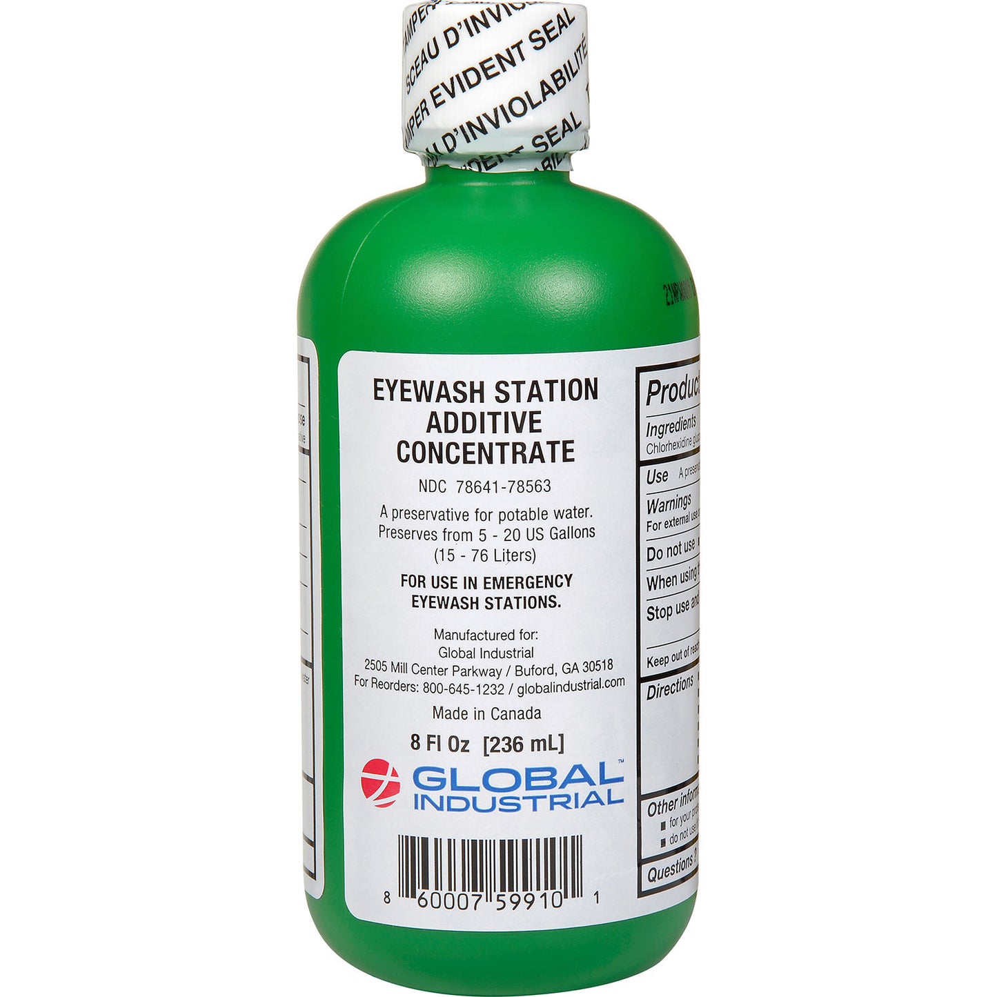 Global Industrial Emergency Eyewash Preservative, 8 Oz., 1 Bottle (WB708563)
