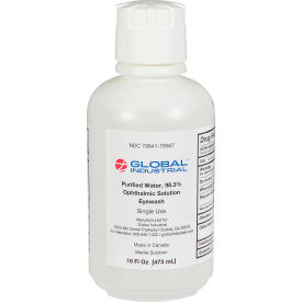 Global Industrial Emergency Eyewash, 16 Oz., 1 Bottle (WB708567)