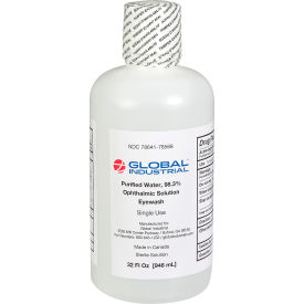 Global Industrial Emergency Eyewash, 32 Oz., 1 Bottle (WB708568)