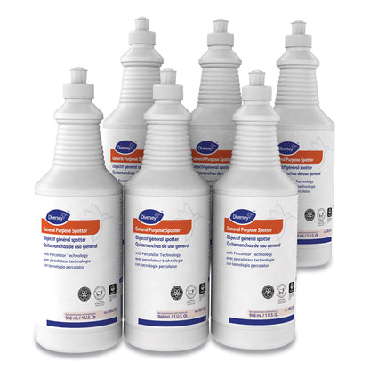 Diversey™ General Purpose Spotter, Floral Scent, Liquid, 1 qt Squeeze Bottle, 6/Carton (DVO101109763)