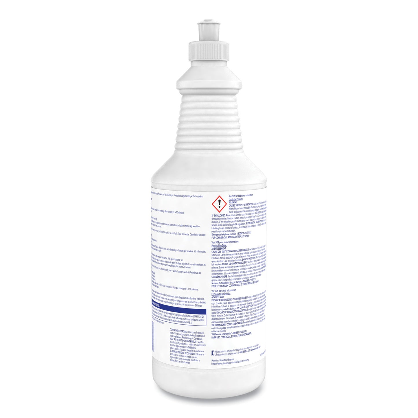 Diversey™ General Purpose Spotter, Floral Scent, Liquid, 1 qt Squeeze Bottle, 6/Carton (DVO101109763)