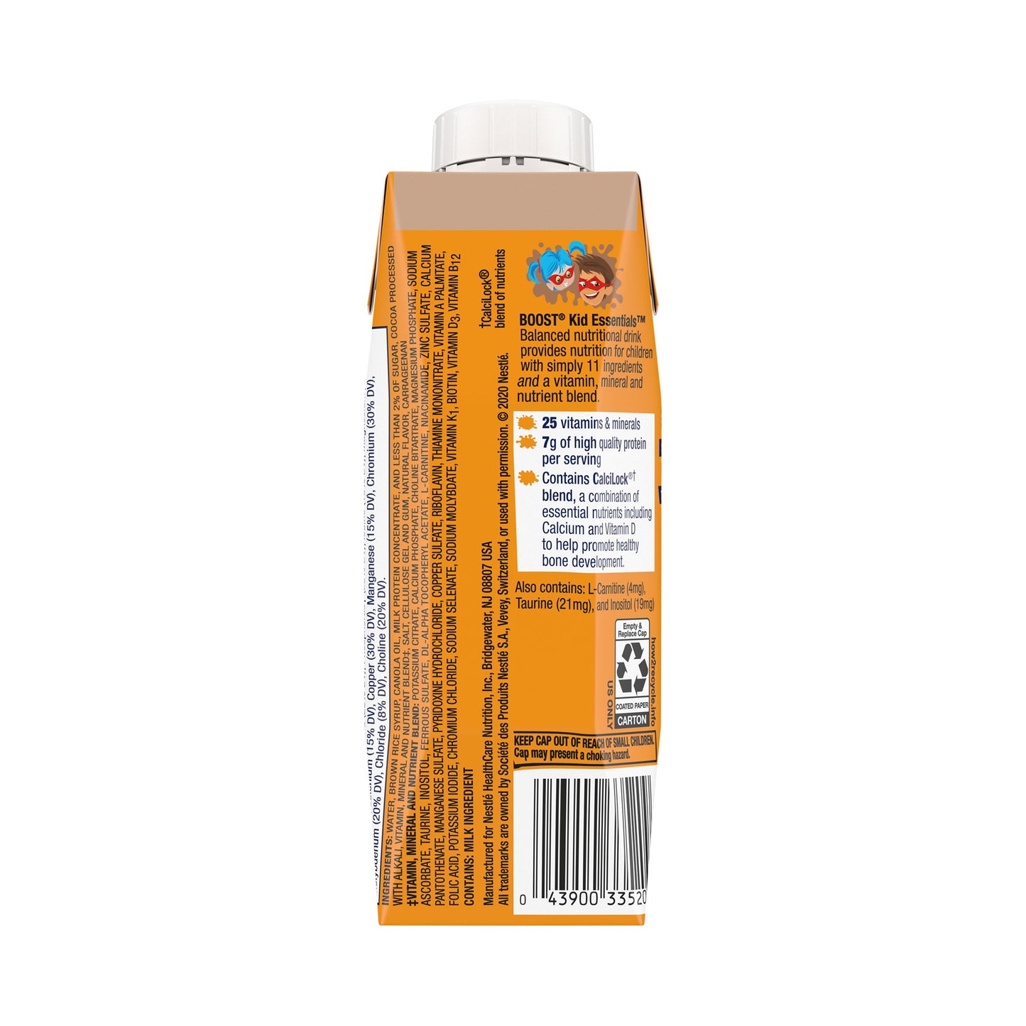 Boost® Kid Essentials™ 1.0 Pediatric Oral Supplement Chocolate Craze Flavor 8 oz. Carton Liquid Vitamins / Minerals (1178506_EA)