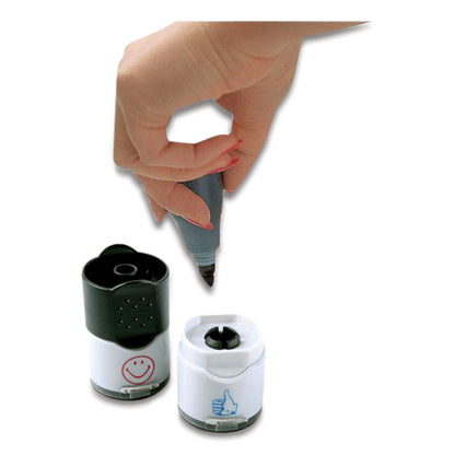 accustamp-r-dual-message-pre-inked-round-stamp-smiley-face-thumbs-up-0-63-dia-red-blue-cos032934_2