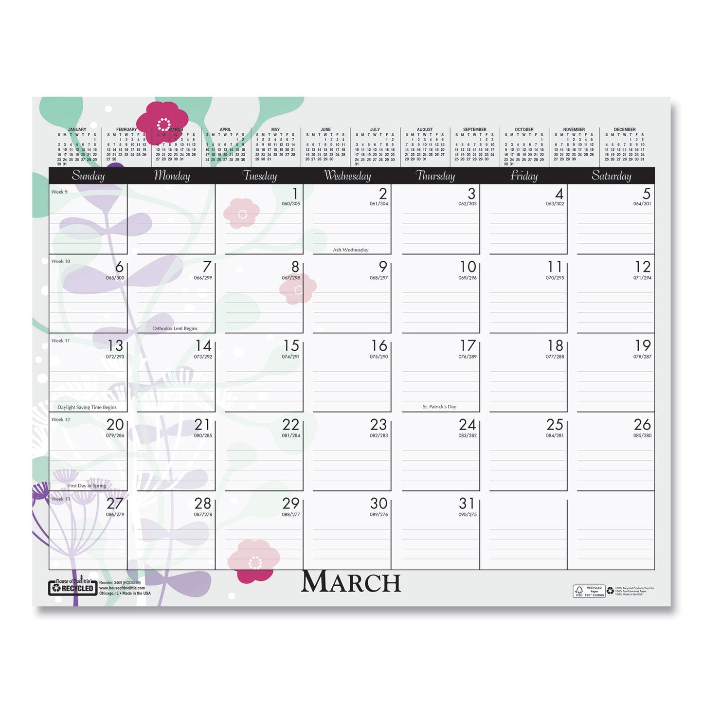 house-of-doolittle-recycled-wild-flower-wall-calendar-num-hod3469_4