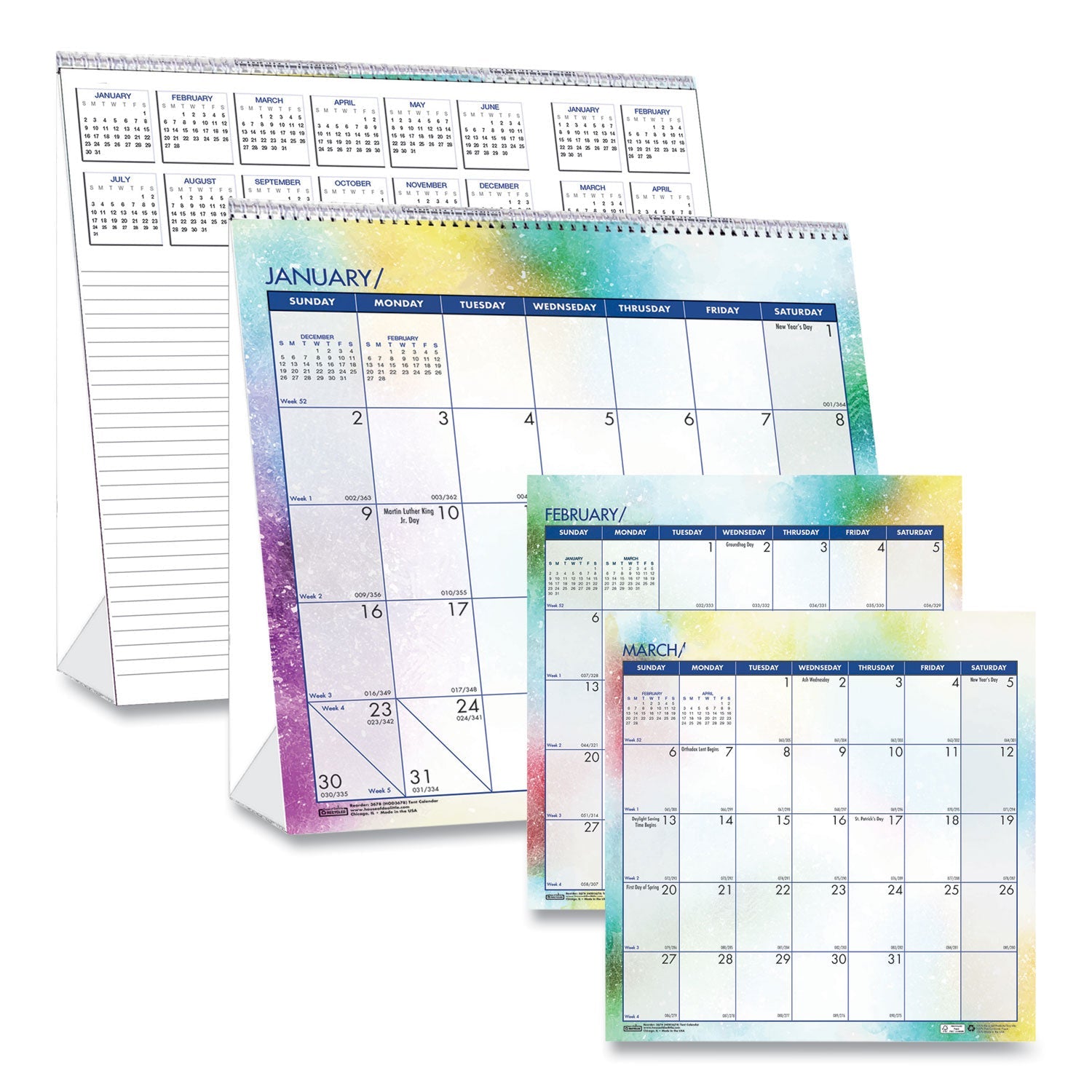 house-of-doolittle-recycled-cosmos-tent-calendar-num-hod3639_1