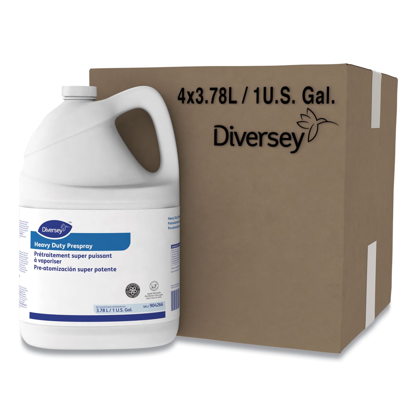 Diversey™ Carpet Cleanser Heavy-Duty Prespray, Fruity Scent, 1 gal Bottle, 4/Carton (DVO101109737)