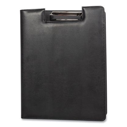 Bond Street, Ltd. Faux-Leather Padfolio, Notched Front Cover with Clipboard Fastener, 9 x 12 Pad, 9.75 x 12.5, Black (BND5041BSBLACK)