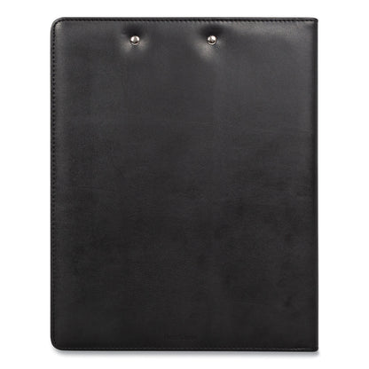 Bond Street, Ltd. Faux-Leather Padfolio, Notched Front Cover with Clipboard Fastener, 9 x 12 Pad, 9.75 x 12.5, Black (BND5041BSBLACK)