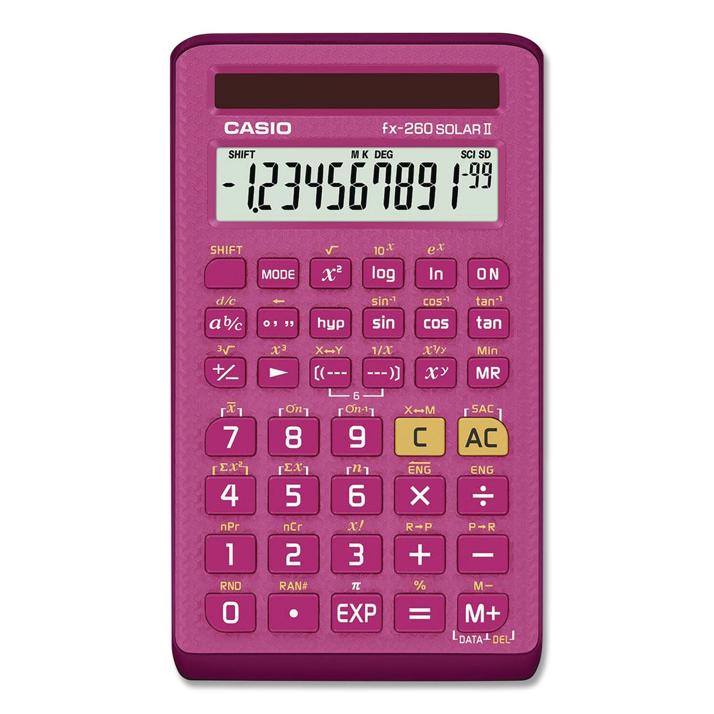Casio® FX-260 Solar II All-Purpose Scientific Calculator, 10-Digit LCD, Pink (CSOFX260SLRIIPK)