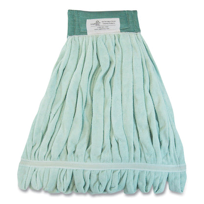 O'Dell® EchoFiber Microfiber Loop Mop, Large, Split Microfiber, 16 x 16, 5" Headband, Green, 12/Carton (ODCMWTLG)
