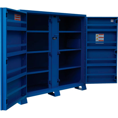 Global Industrial Jobsite Cabinet, 2 Doors, 52 Cu. Ft., Steel, Blue (WB133724)