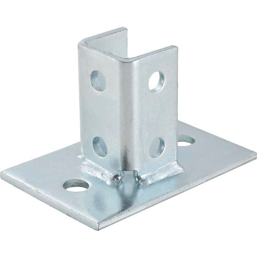 Global Industrial 1-5/8" Post Base P2942eg, Electro-Galvanized (WB713124)